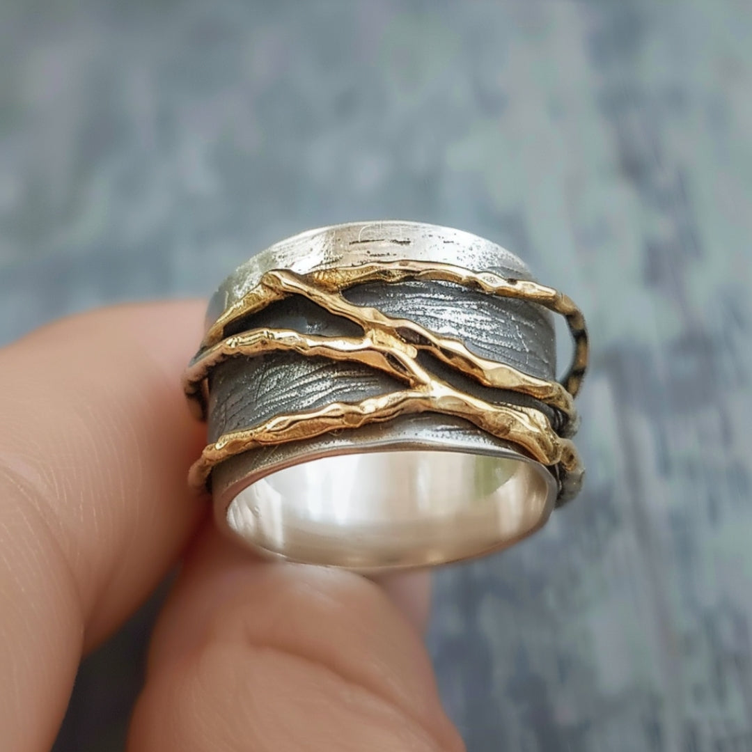 Jennifer Gold and Silver Handmade Ring