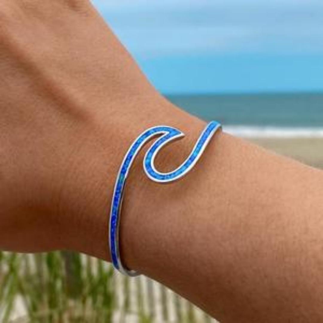Sea Wave Bracelet in Silver