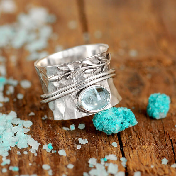 Vintage Ocean stone Ring