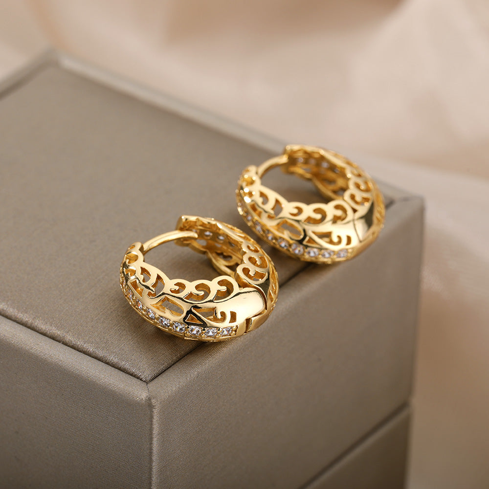 Mandala Gold Earrings