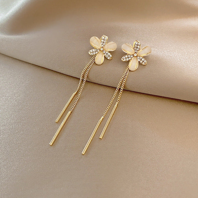 Daisy Crystal Earring Gold