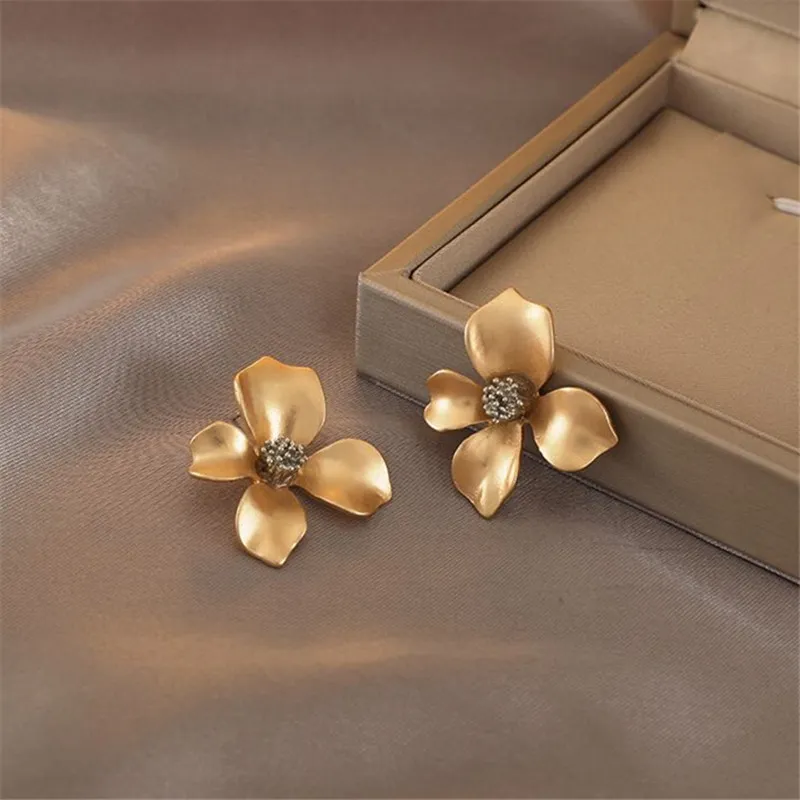 Golden Flower Earrings