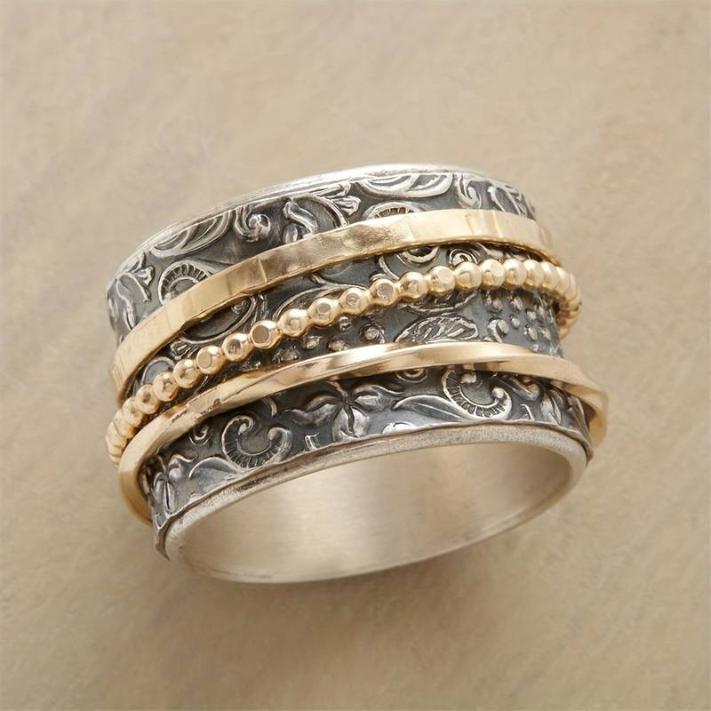 Elegance Gold & Silver Antique Ring