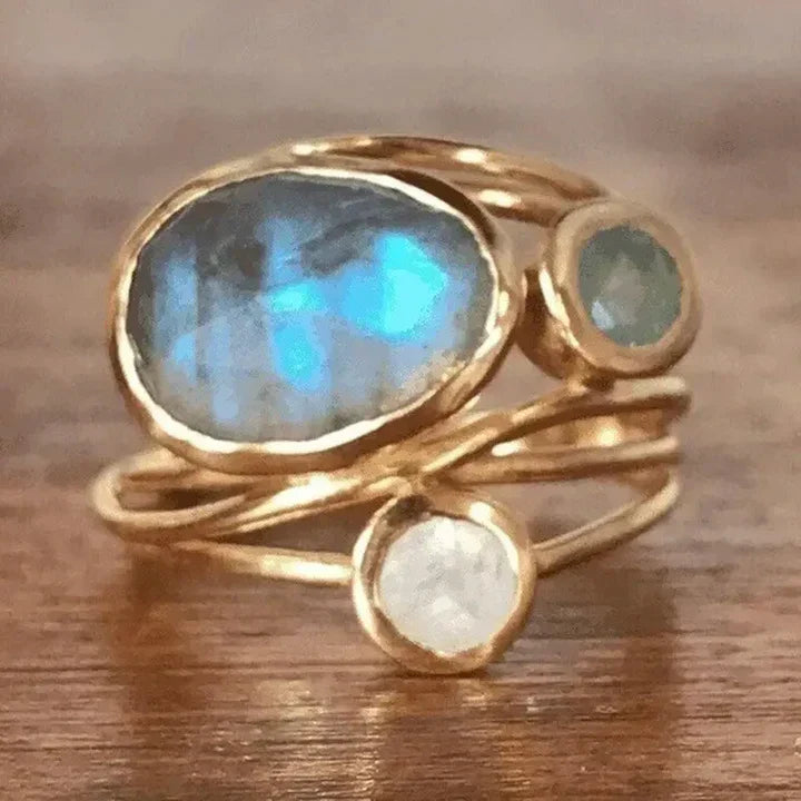 Diamond Deep Ocean Blue Ring