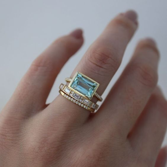 Vintage Turquoise Glass Ring