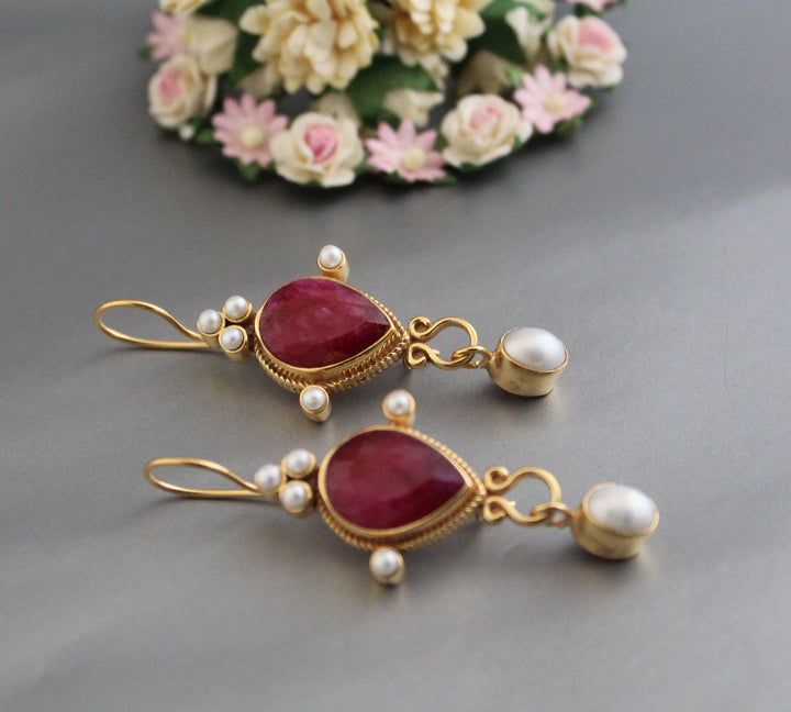 Ruby Vintage Earrings