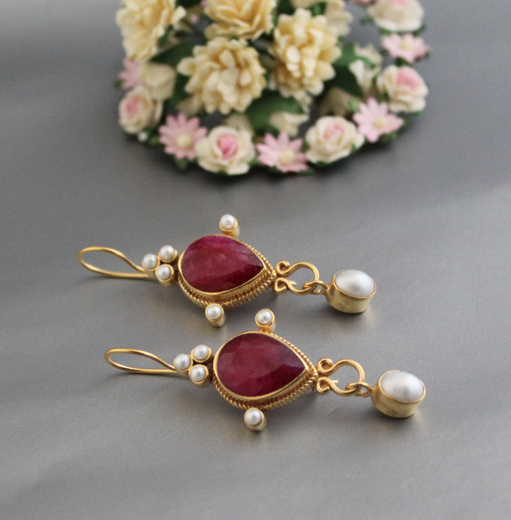 Ruby Vintage Earrings