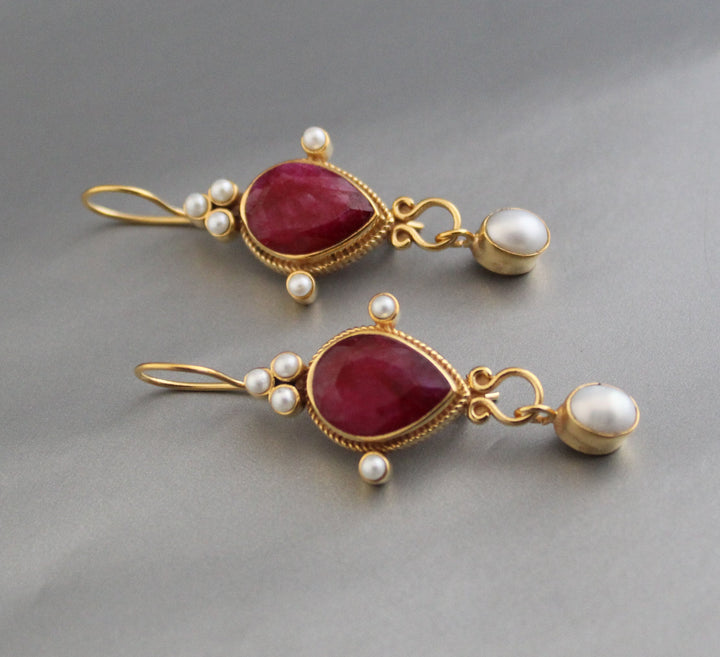 Ruby Vintage Earrings