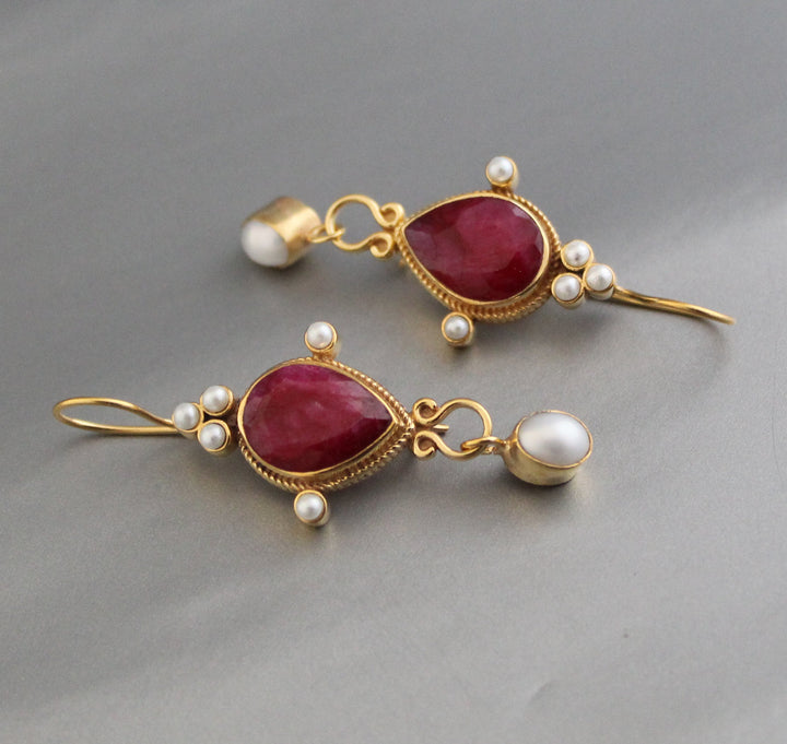 Ruby Vintage Earrings