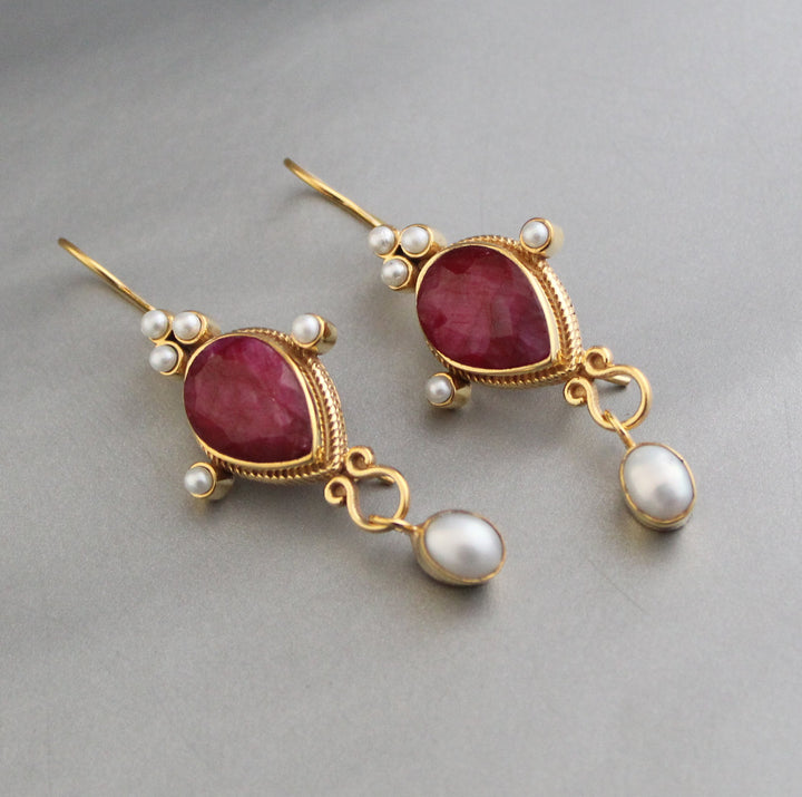 Ruby Vintage Earrings