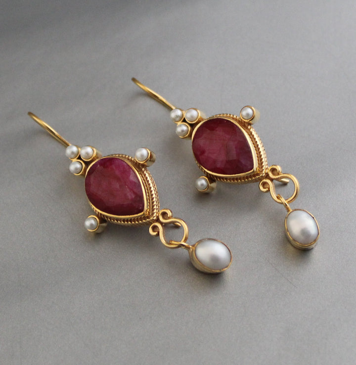 Ruby Vintage Earrings