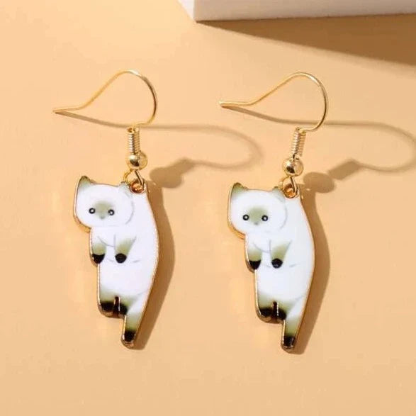 Dangling Cat Earrings