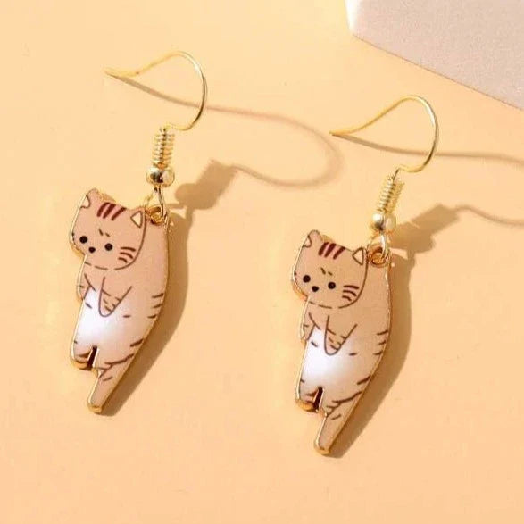 Dangling Cat Earrings