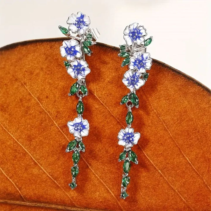 Blue Flower Earrings