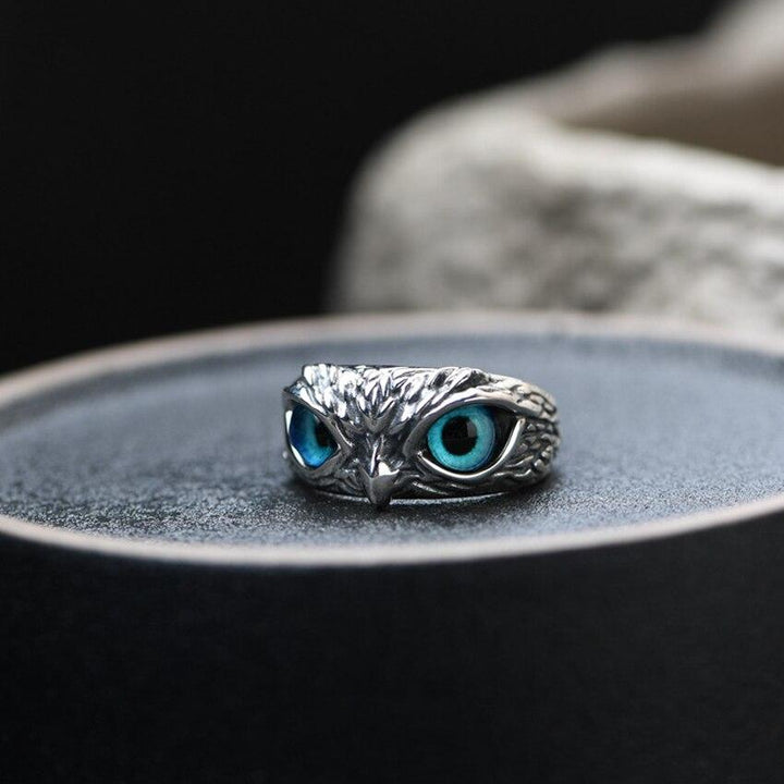 Owl of Luck Adjustable Ring in Silver