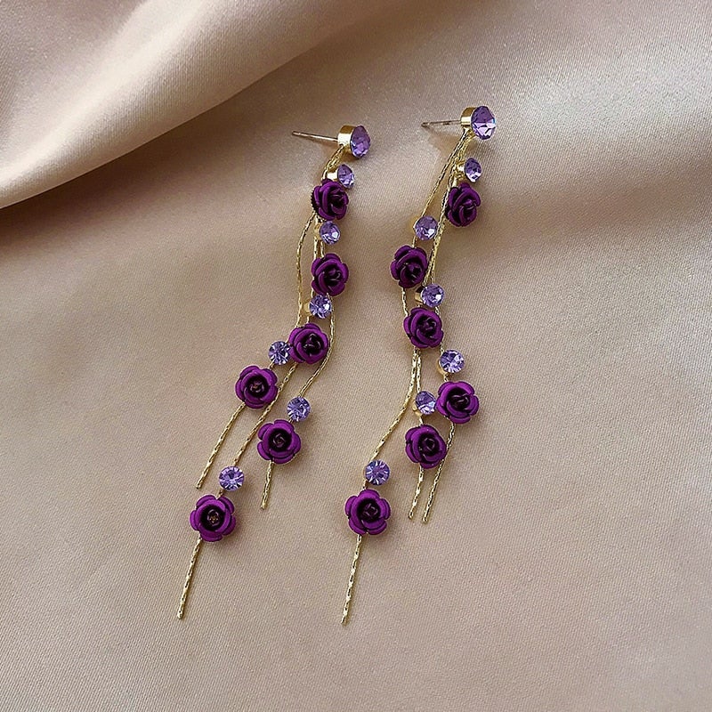 Rose Crystal Earrings
