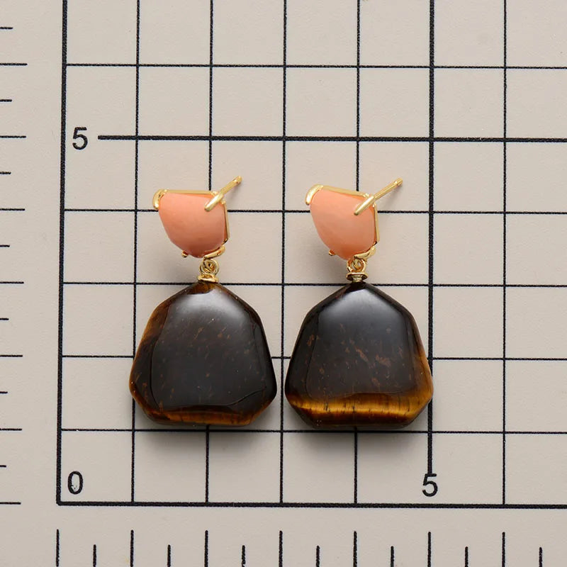 Modern Geometry Drop Earrings