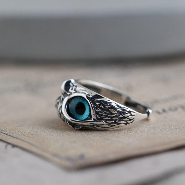 Owl of Luck Adjustable Ring in Silver