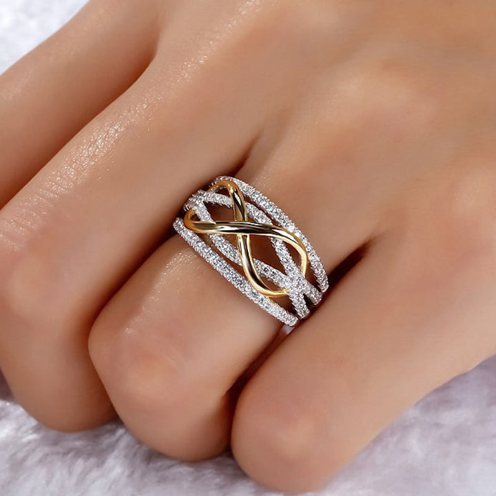Infinite Crystal with Gold ring
