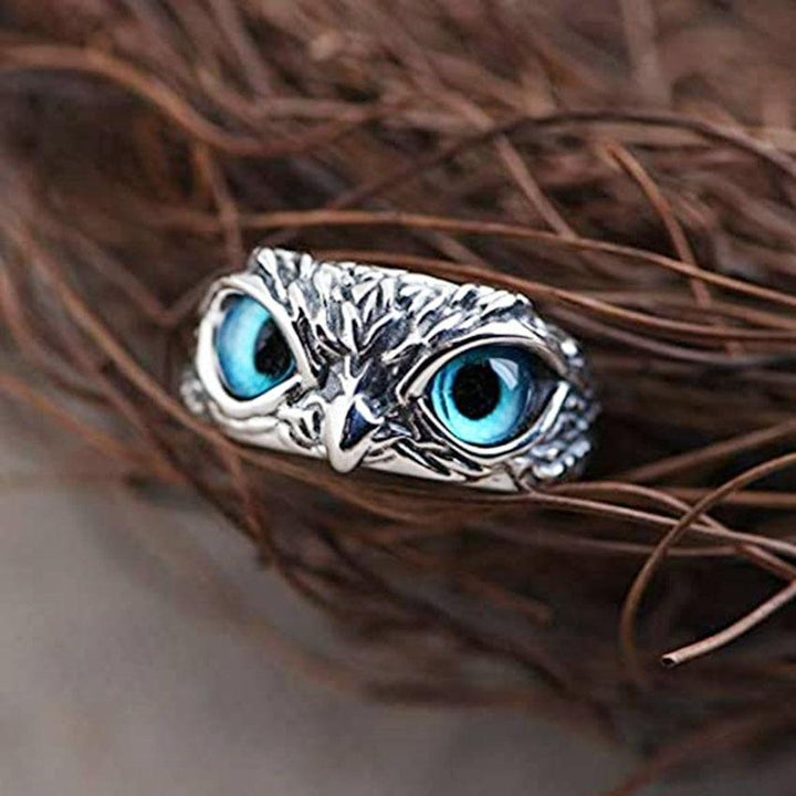 Owl of Luck Adjustable Ring in Silver