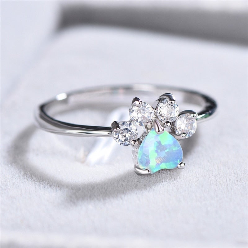 Cat paw Zirconia Ring