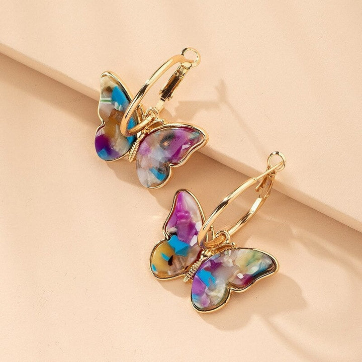Hand Painted Butterfly Earrings