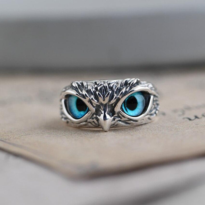 Owl of Luck Adjustable Ring in Silver