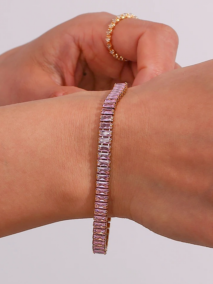 Pink Tennis Bracelet