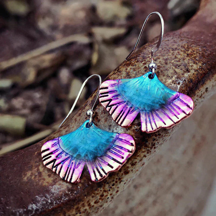 Handpainted Blue butterfly earrings