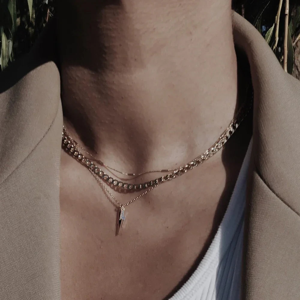 Flat Link Chain Necklace