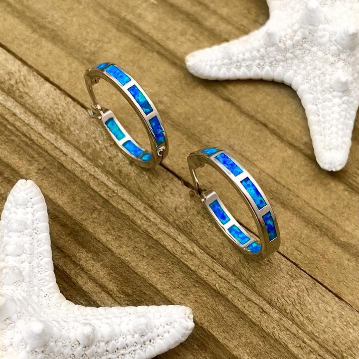 Silver Ocean Inspired Earrings