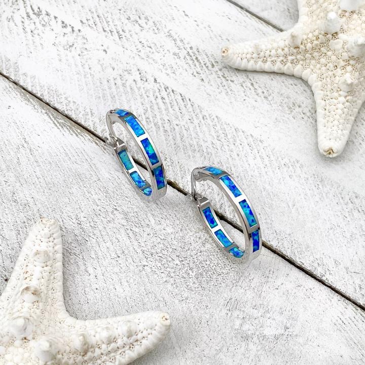 Silver Ocean Inspired Earrings