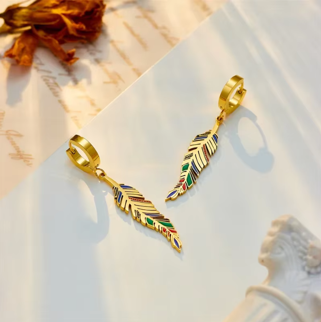 Feather earring