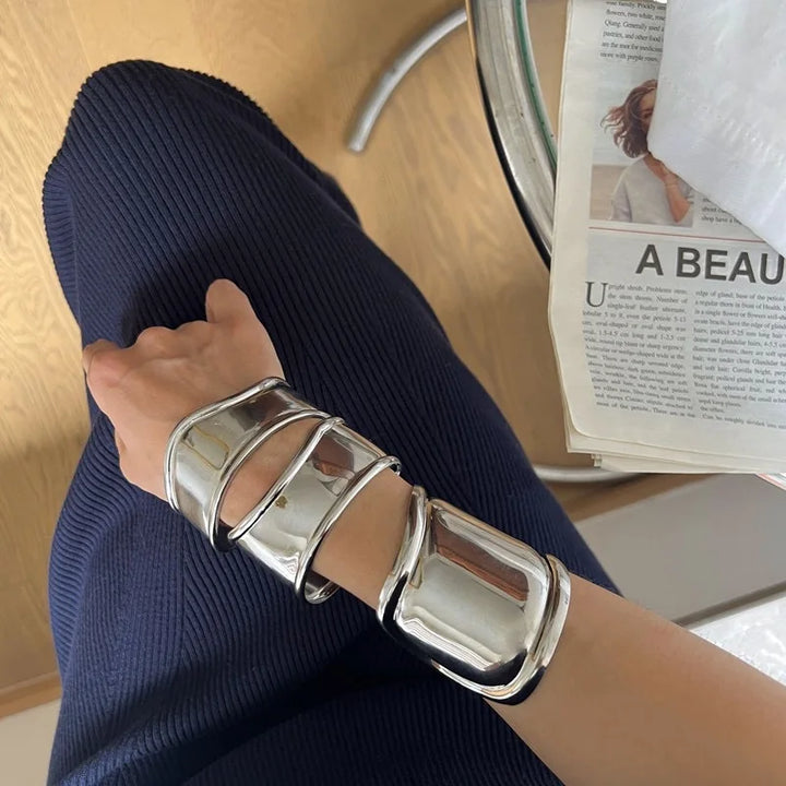 Stainless Steel Metal Cuff Bracelet