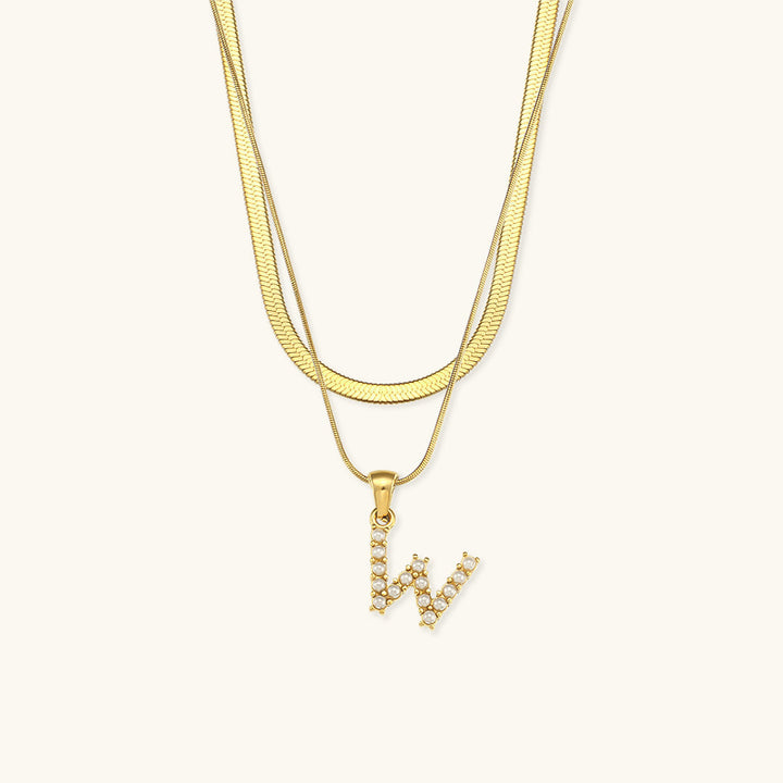 Double Letter Necklace