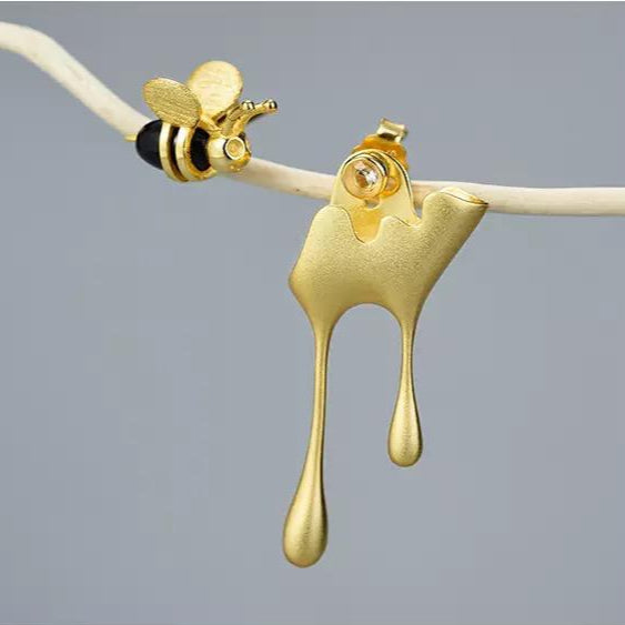 Bee and Honey Stud Earrings
