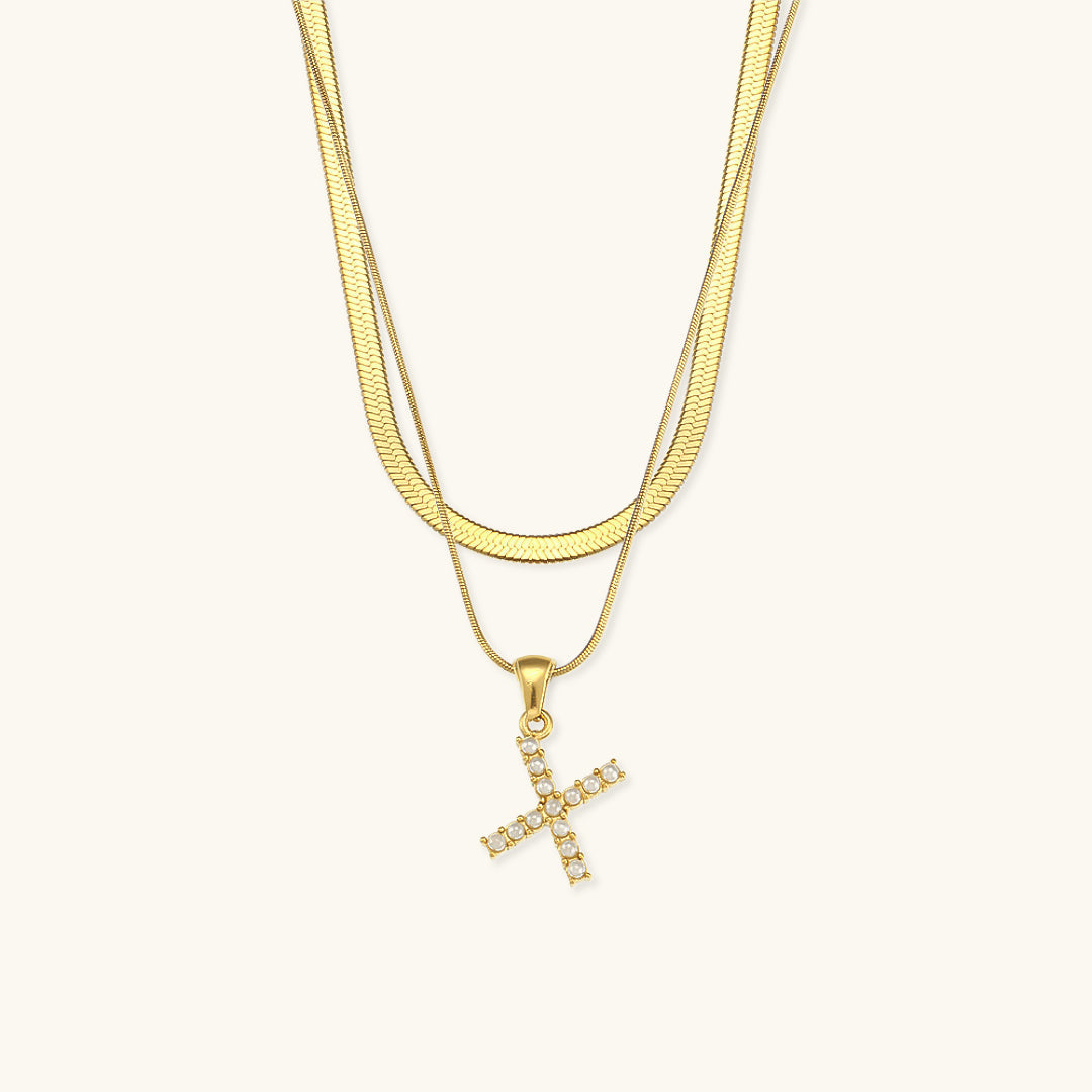 Double Letter Necklace