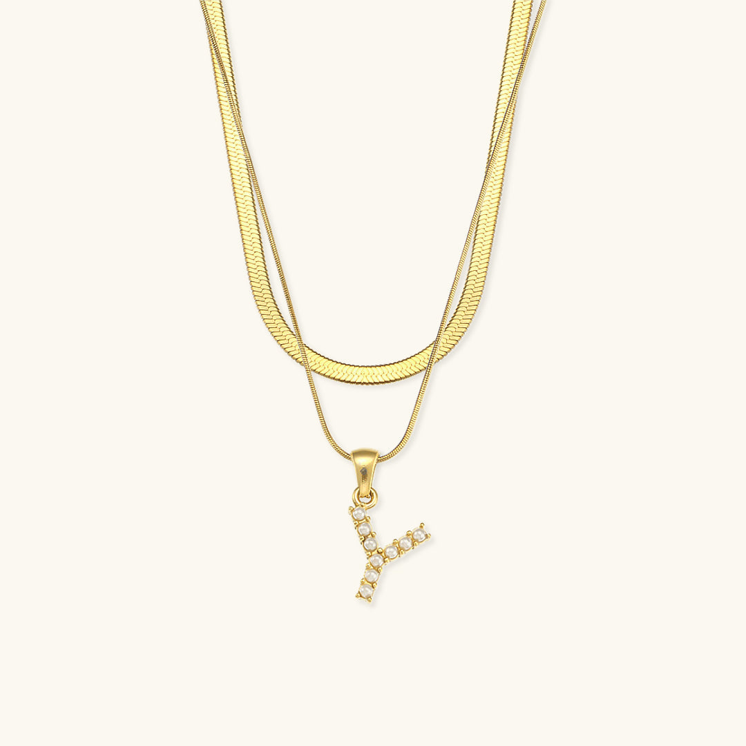 Double Letter Necklace
