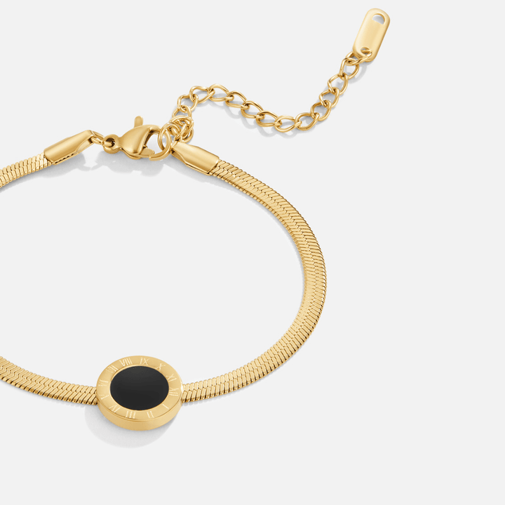 Black stone Chain Bracelet