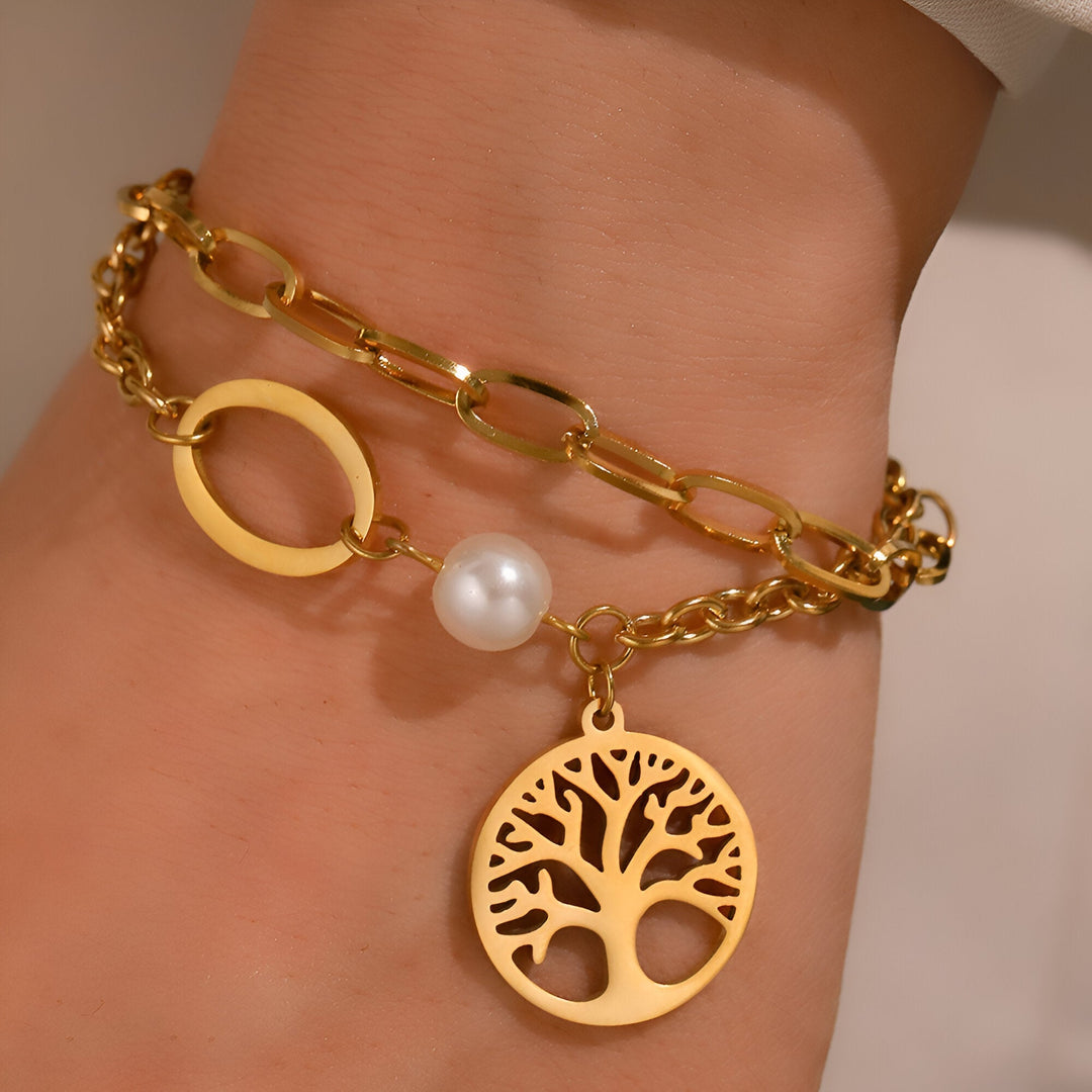 Tree of life with pearl Detail