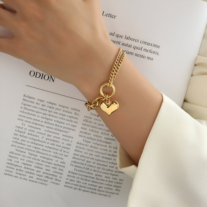 Amour Gold Heart Bracelet