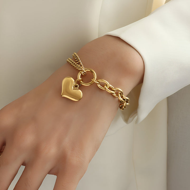 Amour Gold Heart Bracelet