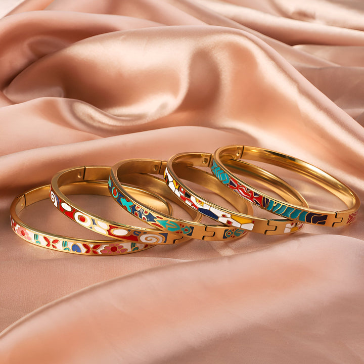 Turqoise and Red Golden Bracelet