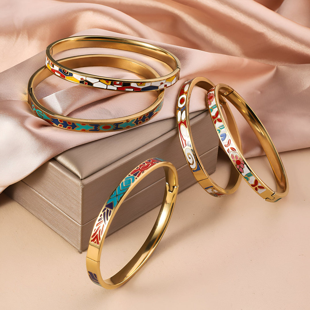 Turqoise and Red Golden Bracelet