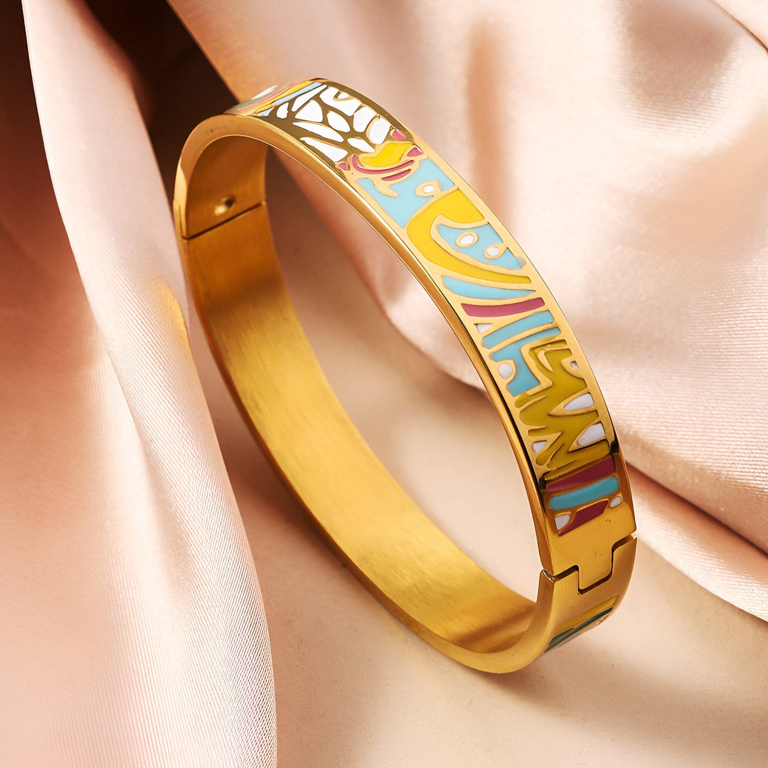 Turquoise Gold Bangle
