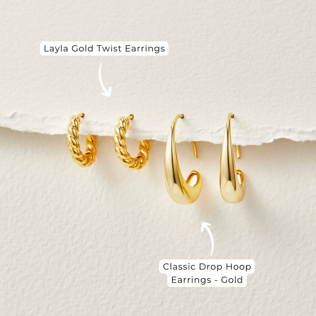 Drop Hoop Earrings