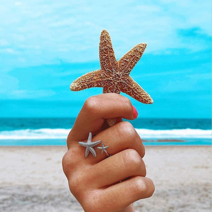 Beautiful double Beach Star Ring