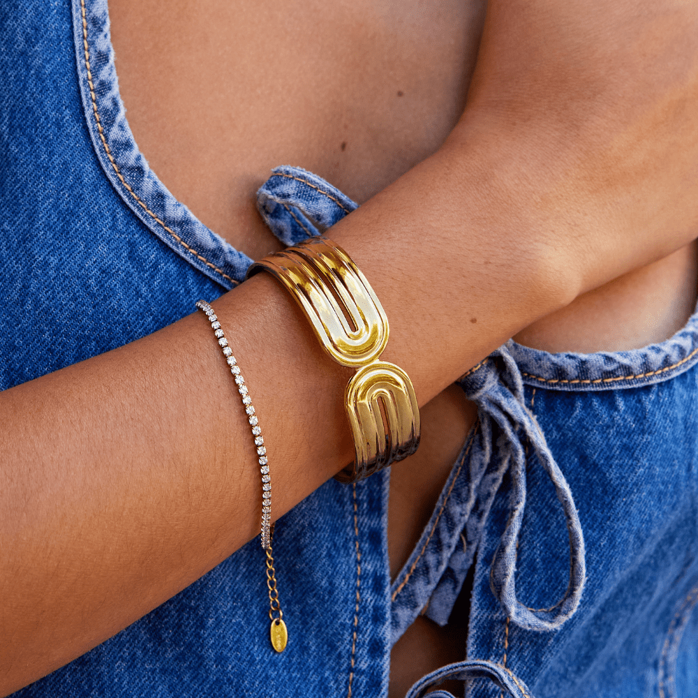 Gold Cuff Bangle