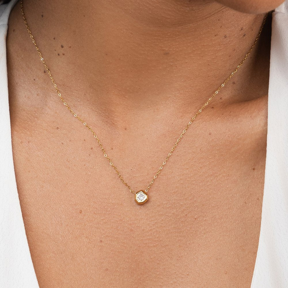 Crystal & Gold Necklace