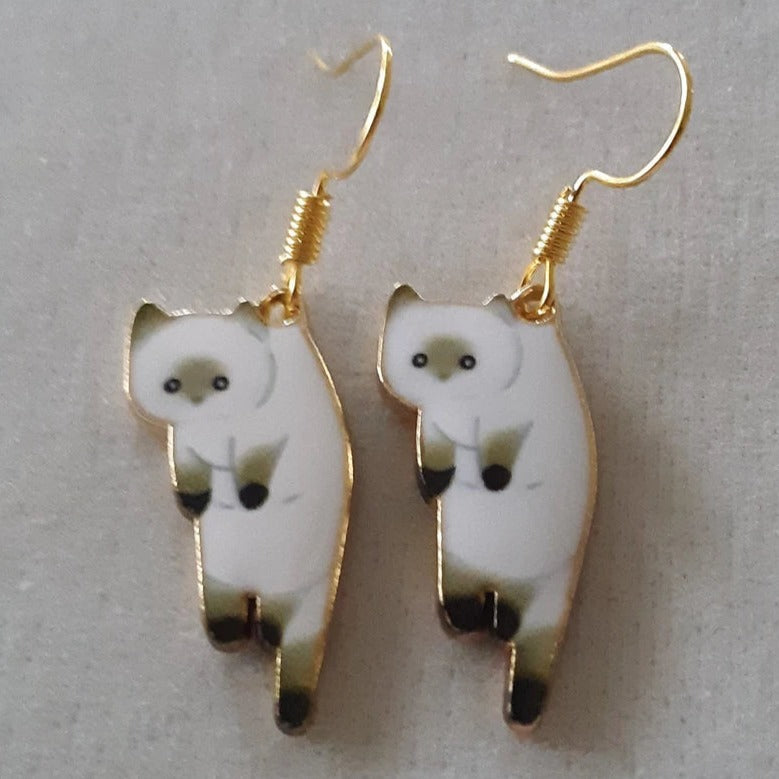 Dangling Cat Earrings